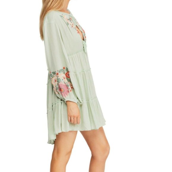 Free People Floral Embroidered Peasant Dress - Picture 2 of 5